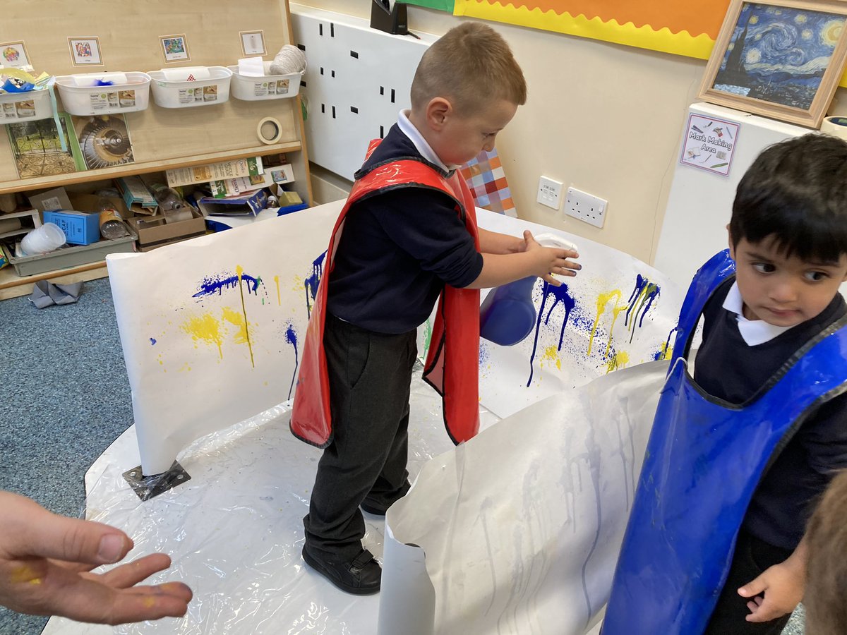 stanneskly's tweet photo. Look what creative activities F1 have been taking part in inspired by Van Gogh’s ‘The Starry Night’ painting. The children are really enjoying their fun learning whilst listening to ‘Starry Starry Night’ music! #vangogh @bcw_cat #bestdaysoftheirlives #takeoneartist @donmclean https://t.co/KDMznCEjjf