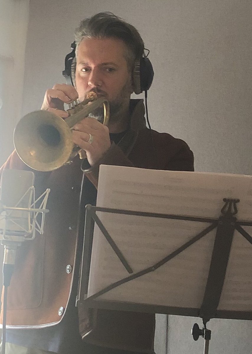 Overdubs with <a href="/bentrumpet/">Ben Edwards</a> yesterday. Nice coat.