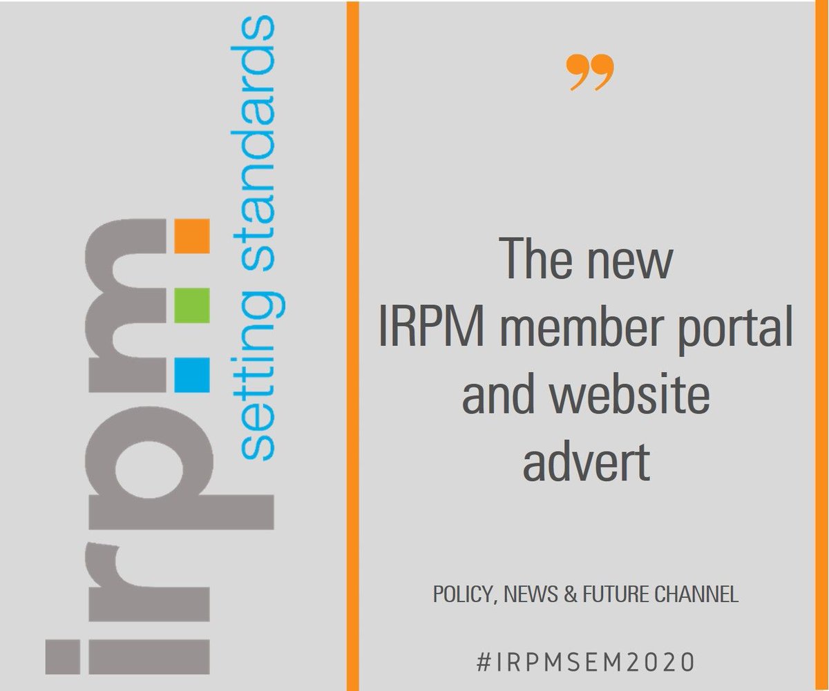 Andrew Bulmer is now releasing an advert for the new IRPM member portal and website on the Policy, News and Future channel.

Take a look!

#IRPMSEM2020 #IRPM #AndrewBulmer #advert #member #portal #website #MEMBERSHIP #courses #exams #IRPMQualified #leasehold #buildtorent
