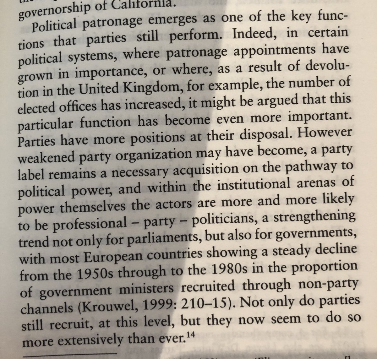 Parties may be useless and identical but don’t worry- their patronage function as ladders for the ambitious climb and gain power is more important than ever. Great