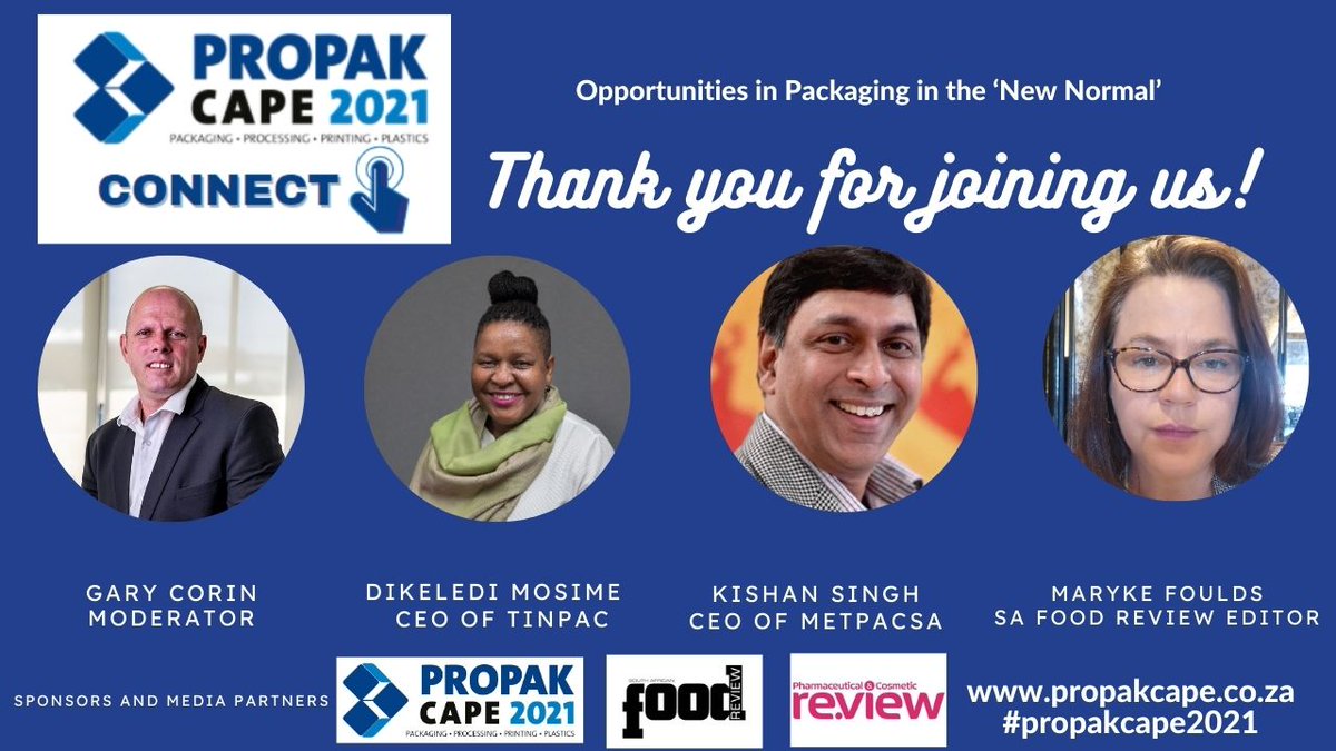 PropakCape's tweet photo. Thank you to our sponsors and media partners!
#propakcape2021 #packaging #printing #foodprocessing #labelling  #plastics #propakafrica2022 https://t.co/114XKnPLk9