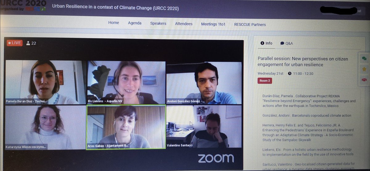 gngbcn's tweet photo. Great experiences about citizen engagement for urban resilience on the second day of #URCC2020 @aresgabas @BCN_Ecologia https://t.co/1RZCegNLml