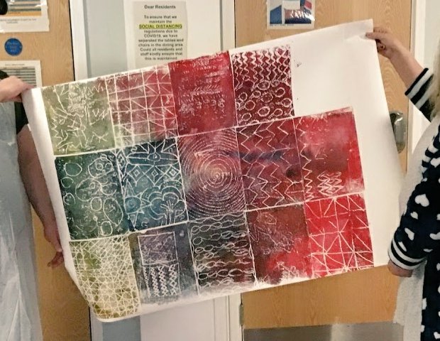 SophiaOT_'s tweet photo. I cannot get over how beautiful this print making is! The amazing #OccupationalTherapy and #Activities team truly brought out everyone's creative talents at #HeatherClose! π π¨ #BlackHistoryMonth #OccupationalTherapy #AfricanArt @MaudsleyNHS https://t.co/h279tmsBkW