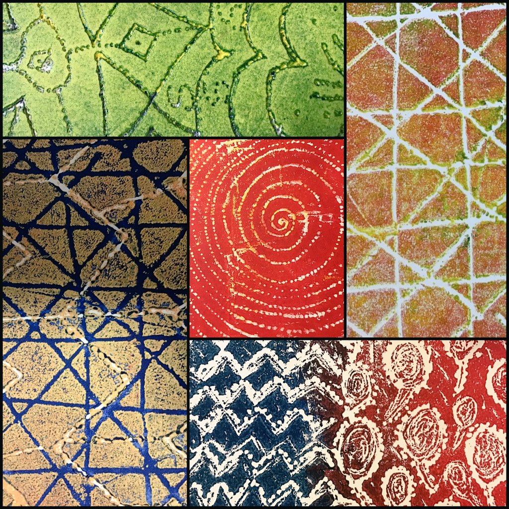 SophiaOT_'s tweet photo. I cannot get over how beautiful this print making is! The amazing #OccupationalTherapy and #Activities team truly brought out everyone's creative talents at #HeatherClose! π π¨ #BlackHistoryMonth #OccupationalTherapy #AfricanArt @MaudsleyNHS https://t.co/h279tmsBkW