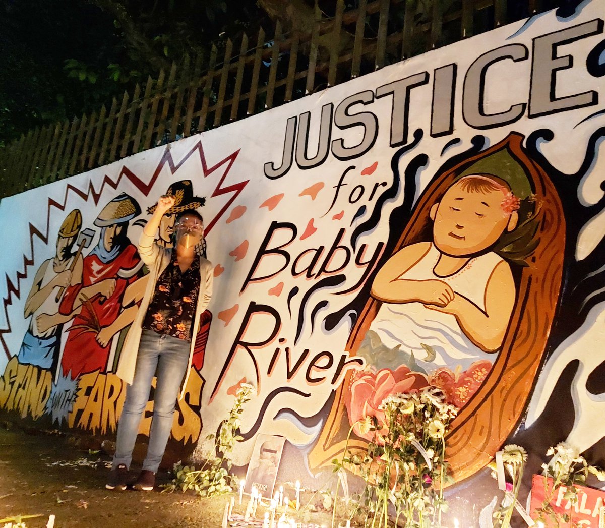 Pakikiisa mula sa Kabataan! #StandWithFarmers #JusticeForBabyRiver Mural at UP Katipunan Wall

#FreeReinaMaeNasino #FreeAllPoliticalPrisoners #LandRightsJustice #EndImpunity