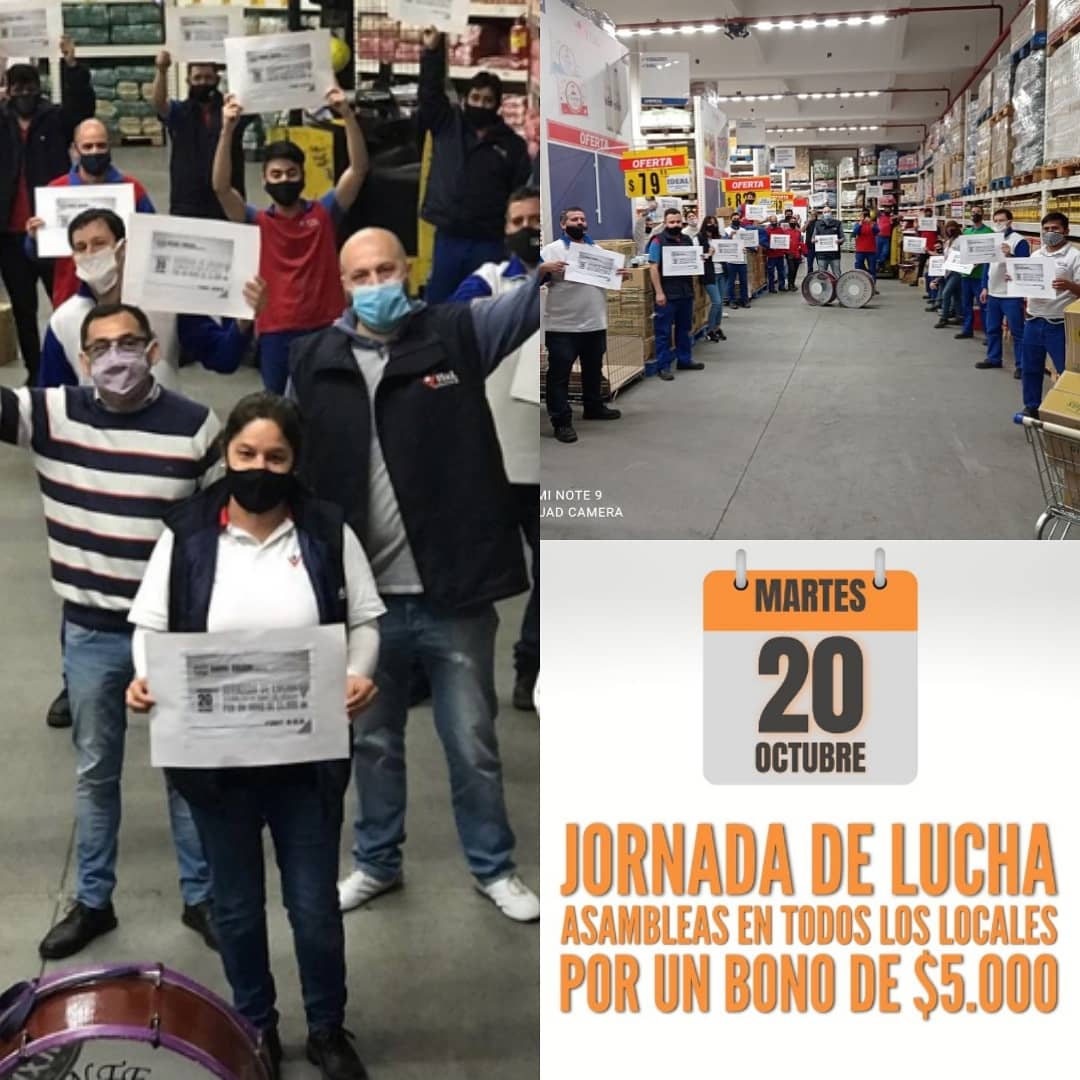 DelegadosV's tweet photo. Jornada de lucha en vital tronador!! @amadomario @lavozdecomercio dignifiquemos el trabajo en comercio!! https://t.co/vNwWMx3W9R