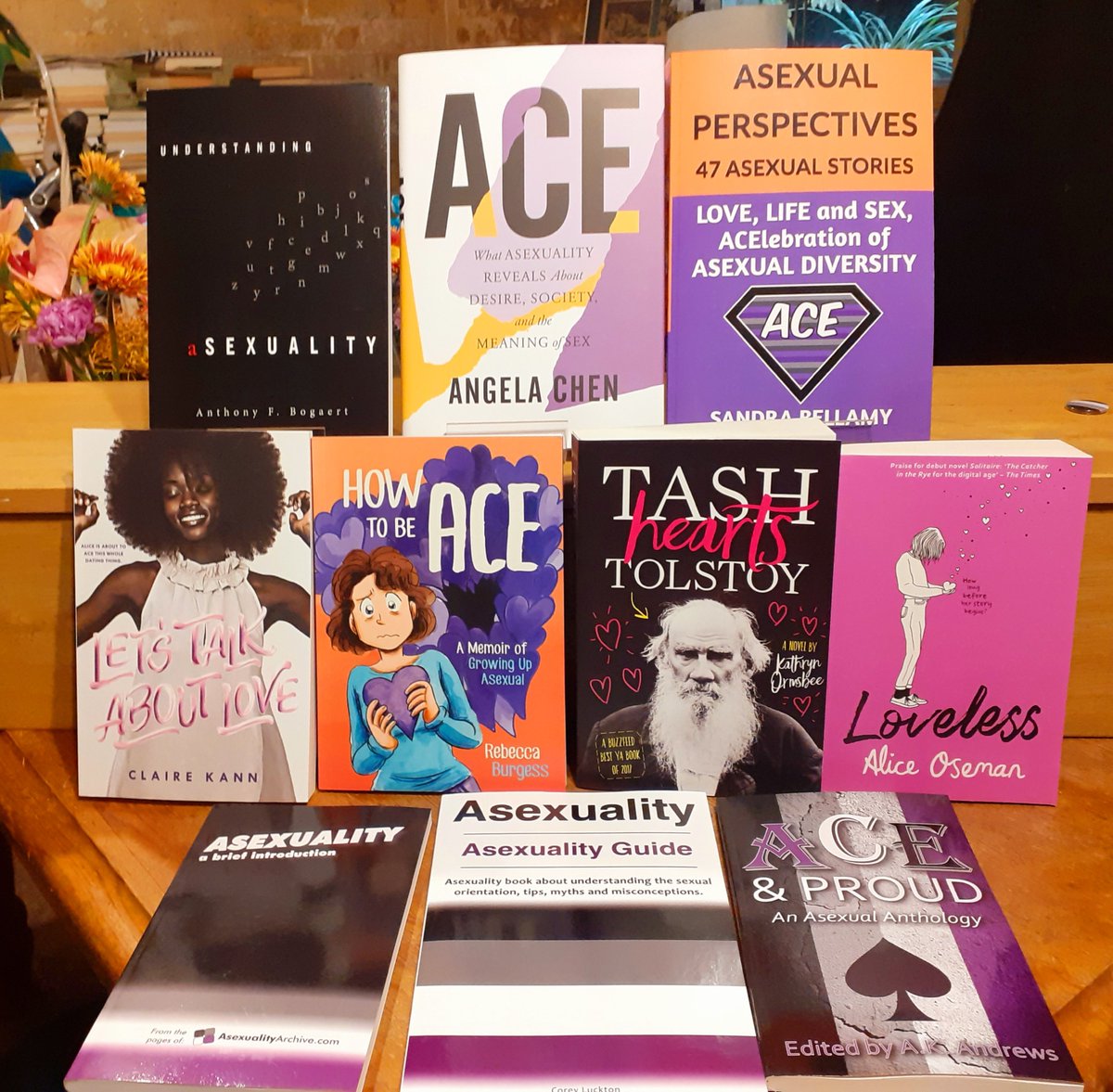 gaystheword's tweet photo. A few books in Asexuality currently in stock. https://t.co/xJxzfc5zEj
