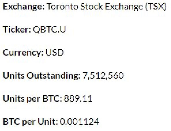 ... there is a perfectly legal way to acquire bitcoin in (at a % premium) TAX FREE, when you buy it from your TFSA. That product is a publicly traded fund offered by  @3iq_corp under the ticker QBTC.U . Here are the fund details : 3/X