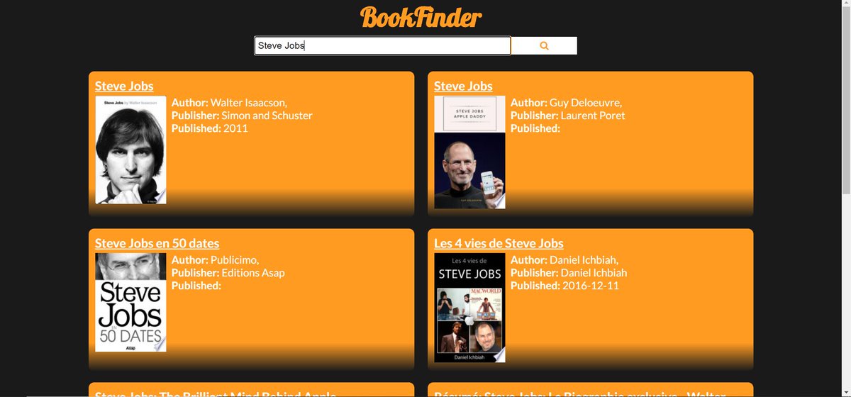 nazifbara's tweet image. Let&apos;s find some books!
Demo: demo.dmqfcljs032zz.amplifyapp.com
Code source: github.com/zifstark/book-…

#reactjs #FrontEndDevelopment #GoogleBooksApi