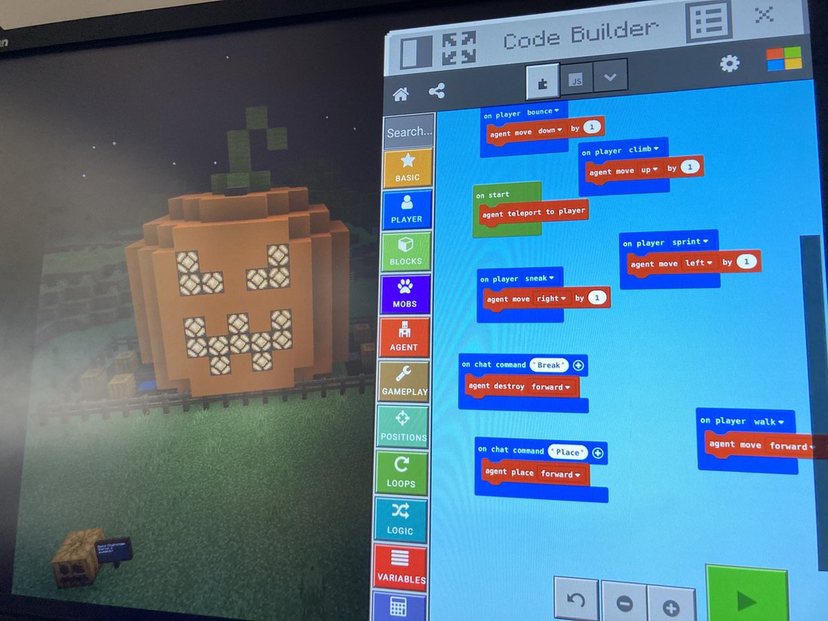 TechTeacherEDU's tweet photo. Using @PlayCraftLearn “Code Builder” to help students plan their pumpkin 🎃 designs @lecheiless @lecheiletrust https://t.co/PHZKMz15zr