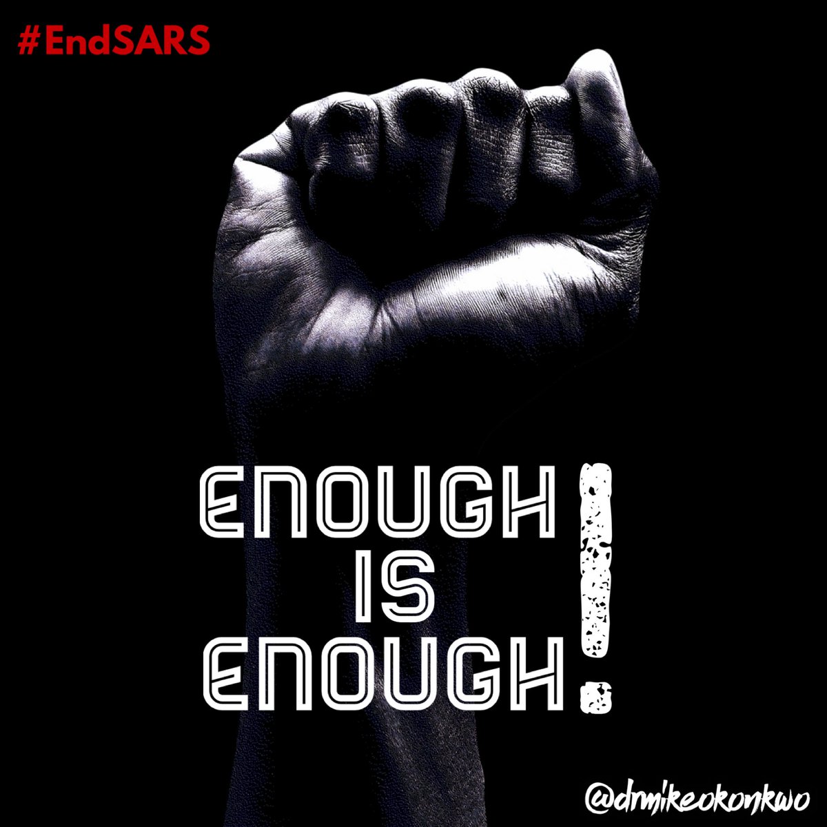 This is the least any responsible government will do, in a situation such as this.

Nigeria can no longer continue to kill her young! We demand for accountability!

ENOUGH IS ENOUGH!

#EndSARS
#EndPoliceBrutality
#EnoughIsEnough

<a href="/MBuhari/">Muhammadu Buhari</a>
<a href="/ProfOsinbajo/">Prof. Yemi Osinbajo</a>
<a href="/jidesanwoolu/">Babajide Sanwo-Olu</a>

7/7