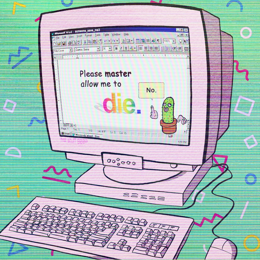 studiomobin's tweet image. PRICKLY PETE STRIKES AGAIN. Let's go back in time with this funky illustration and remember a time when our master Pete wouldn't allow us the sweet release... 🌵💀 #mobinsmonthlychallenge by @frgiannotta