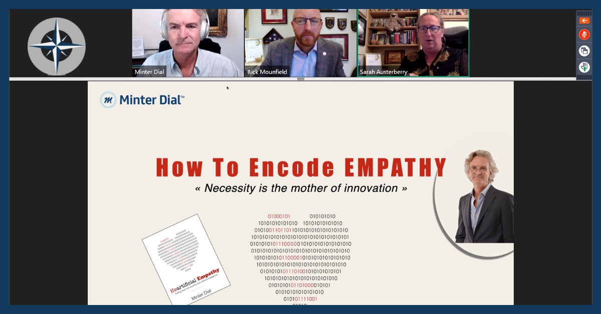 SyInstitute's tweet photo. A really engaging session this morning with Minter Dial, discussing embedding empathy within technology and how this can apply to the security industry. #SyIVirtualConf https://t.co/rGANmxcehE