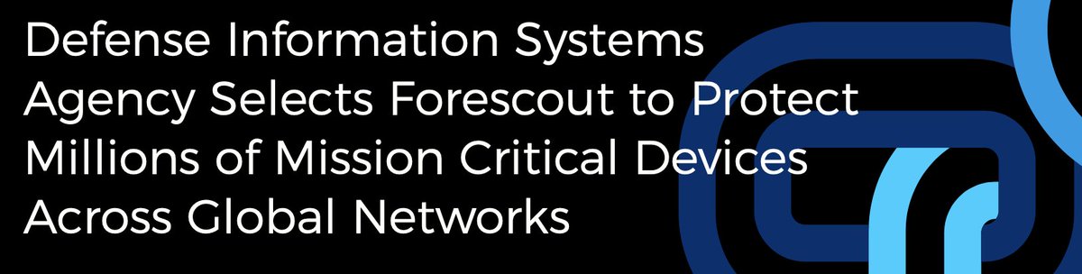 MarkRAnderson49's tweet photo. Defense Information Systems Agency Selects @Forescout to Protect Millions of Mission Critical Devices Across Global Networks https://t.co/aSaUDbE6IP https://t.co/eLC9BEqPrB
