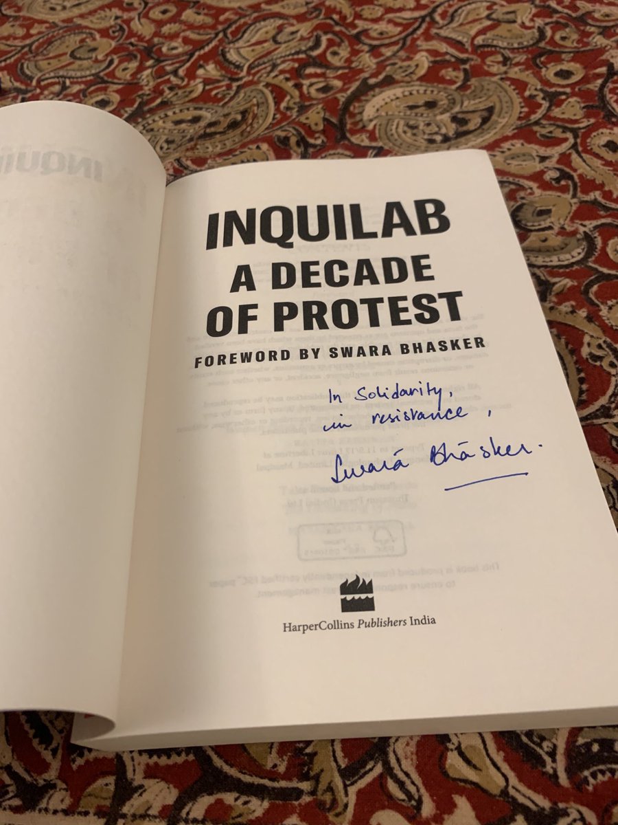 ReallySwara's tweet image. Signing copies of #Inquilaab @HarperCollinsIN #SometimesIWrite #InSolidarityInResistance 

amazon.in/dp/9353579694/…