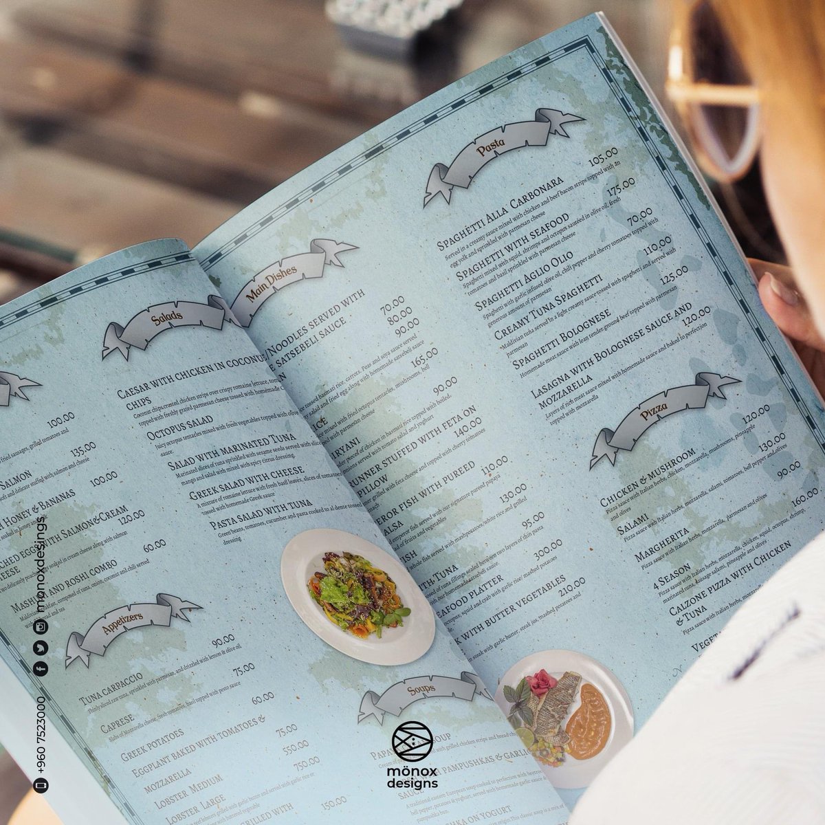 monoxdesigns's tweet photo. Designing the menu for The Keyolhu was a distinctive work we did as the whole concept was to be based on the journey of a fisherman (aka Keyolhu) through the rough waters of the Maldives.
.
For any inquiries or information
📱 7523000
📧 mail@monoxdesigns.com
.
#Design #Menudesign https://t.co/0eUTQj8KOI