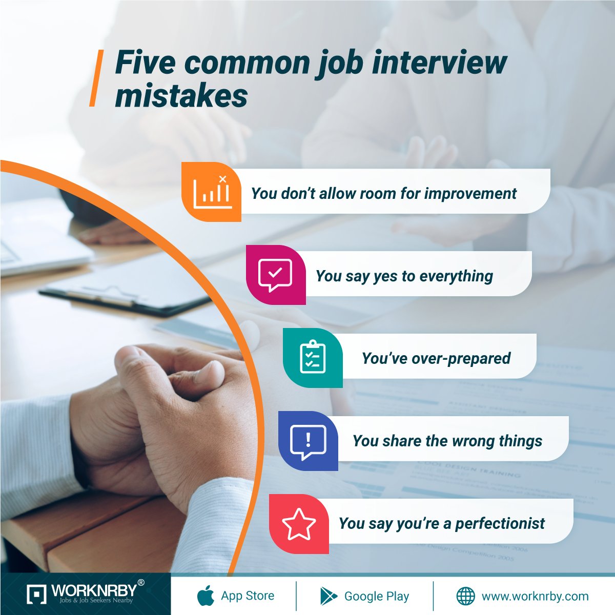 worknrby's tweet photo. To make sure you’re not accidentally putting your interviewer off, here are five job interview mistakes, and how you can avoid them.

#Informational #Interview #Career #Advice #Experiences #Impressions #Companies #JobInterview #Worknrby https://t.co/0VihLTqvFE
