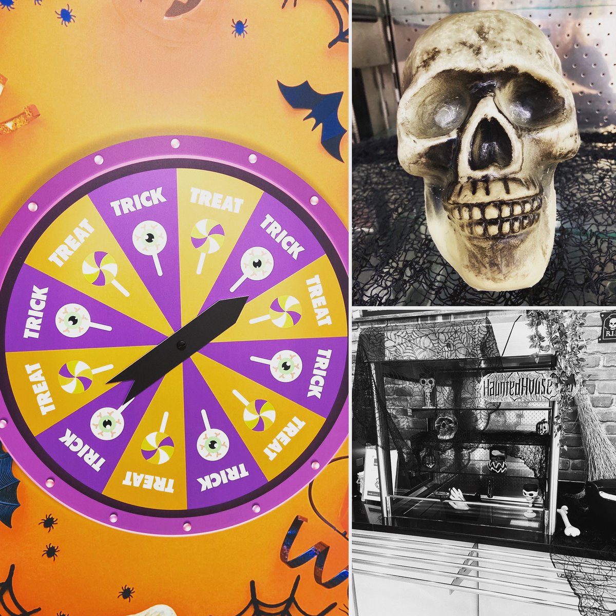 **𝐀𝐓𝐓𝐄𝐍𝐓𝐈𝐎𝐍**

˙˙˙˙ʞǝǝʍ ʇxǝu ⊥N oʇ ɓuıɯoɔ ǝɹɐ slɐǝᗡ ʎʞoodS

Get a chance to spin the wheel and receive a trick or a treat when you buy the £2.95 deal anytime Monday-Friday next week! 🎃👻🕸🕷🦇 

#HalloweenSpirit 
#TrickorTreat 
#Creepingitreal 
#InstaHalloween