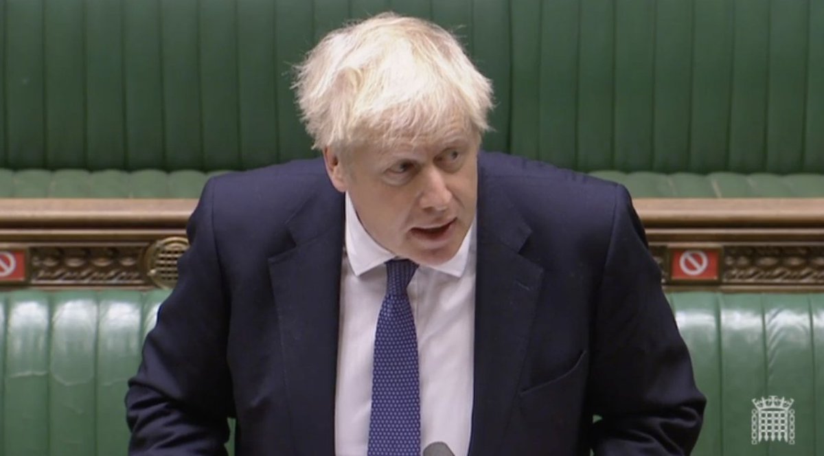 "Let me be absolutely clear..." Says Johnson, which as always his tell for being massively unclear.