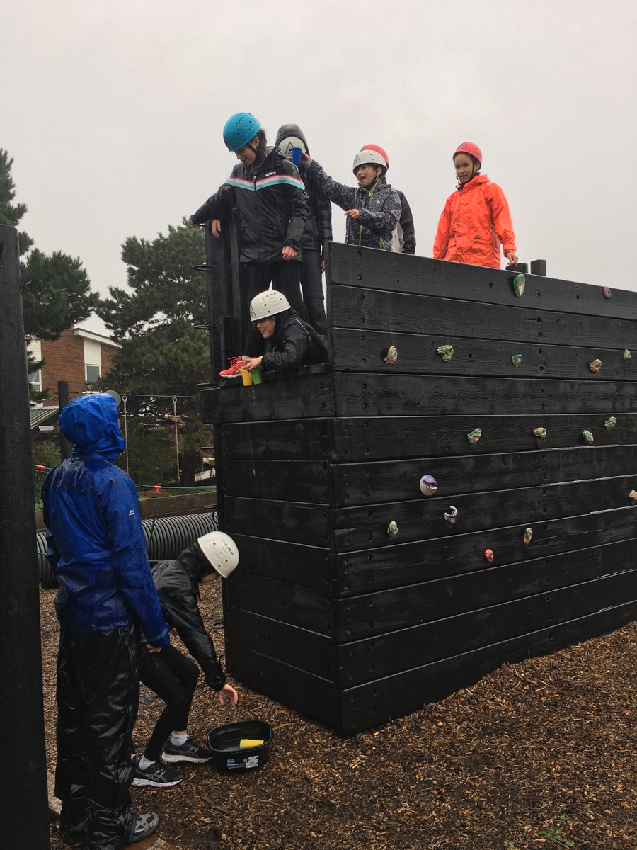 The Brighton College girls embracing the rain on their Venture Day.   #ventureday #holidaycare #adventure #shoreham #kidsactivities #octoberhalfterm