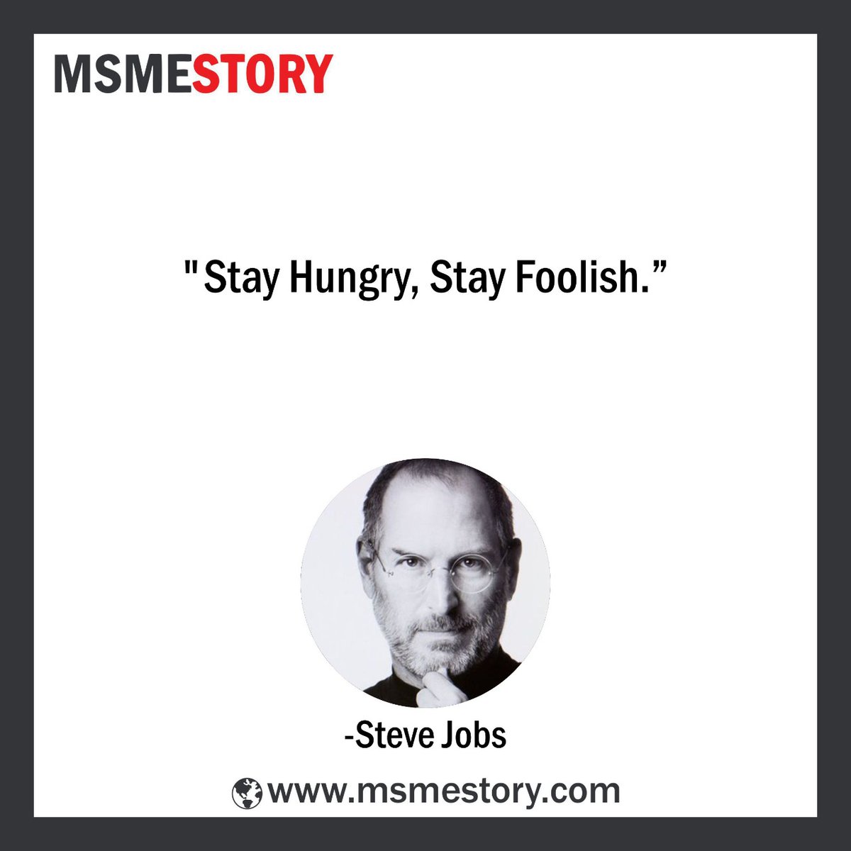 msmestory's tweet image. Quote From- &quot;Steve Jobs&quot; founder of Apple.

For more such quotes follow us

or

visit our website: msmestory.com

#Msmestory #msmeupdate #entrepreneur #sme #motivationalquotes