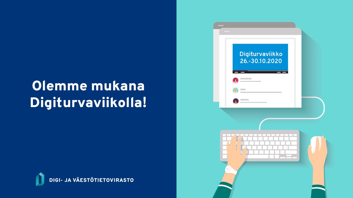 Integral Oy (@integraloy) on Twitter photo Olemme mukana Digiturvaviikolla! 26.-30.10. pidettävä viikko keskittyy pieniin arjen valintoihin, joiden avulla kehitämme Suomesta maailman digiturvallisimman maan. Tutustu ohjelmaan tarkemmin täältä: dvv.fi/digiturvaviikko
#digiturvaviikko #tietoturva ping <a href="/DVVfi/">Digi- ja väestötietovirasto</a> Olemme mukana Digiturvaviikolla! 26.-30.10. pidettävä viikko keskittyy pieniin arjen valintoihin, joiden avulla kehitämme Suomesta maailman digiturvallisimman maan. Tutustu ohjelmaan tarkemmin täältä: dvv.fi/digiturvaviikko
#digiturvaviikko #tietoturva ping <a href="/DVVfi/">Digi- ja väestötietovirasto</a>