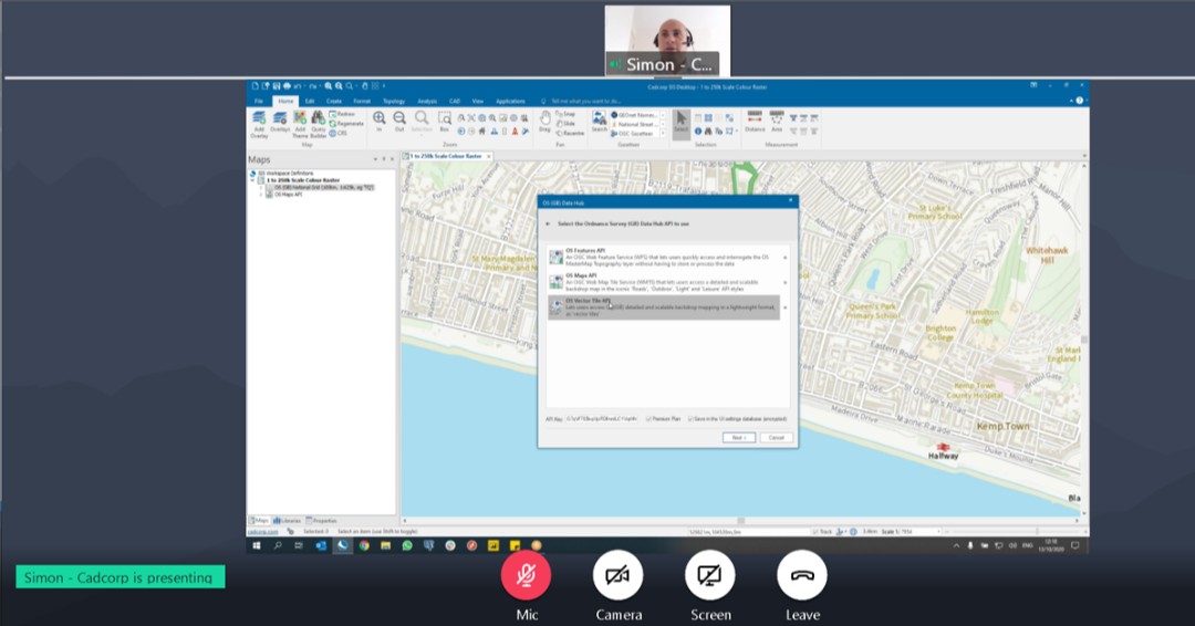 cadcorp's tweet image. @cadcorp software supports @OrdnanceSurvey data products, in a wide variety of data supply formats, in as simple a way as possible. We showed how #OSDataHub APIs are supported within #SISDesktop to our online #Fire Service Analysis workshop delegates cdcp.io/frs20p #GIS