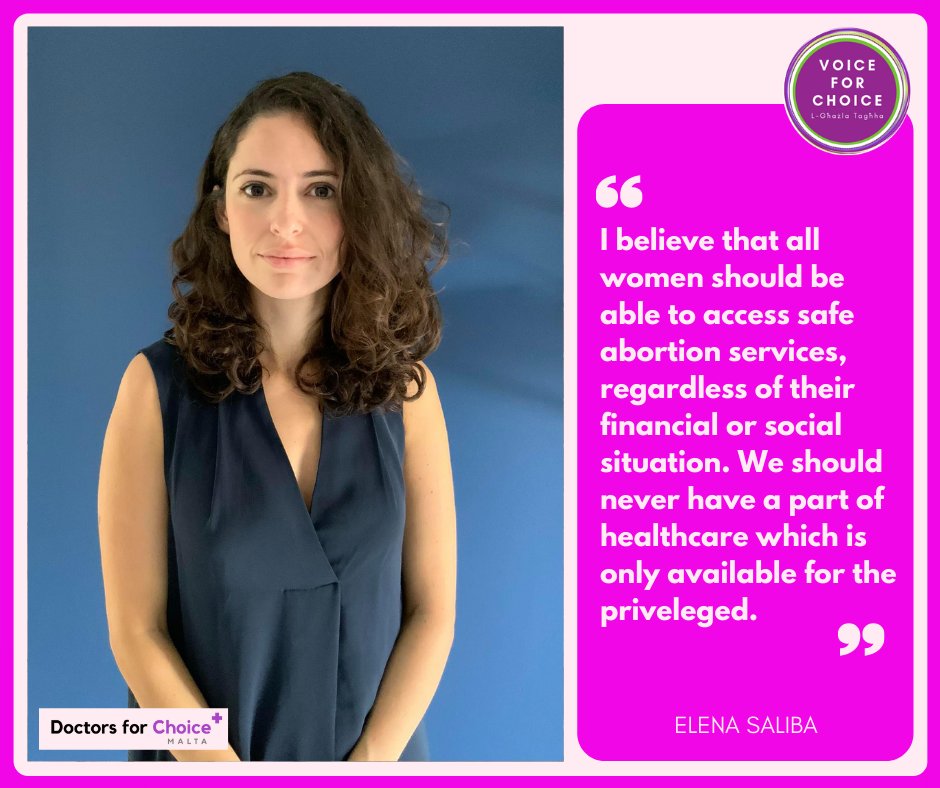 V4CMalta's tweet photo. 💜 Elena Saliba is a medical doctor training in paediatrics and a health activist from Doctors for Choice Malta https://t.co/fcrx4DRuSh