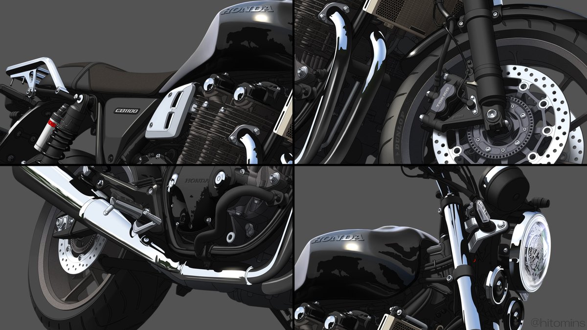 ヒトミン Honda Cb1100rs 重厚なバイクとセーラーには浪漫がありますよね ﾟ 3ﾟ わたくし初のモーターサイクル絵で空冷エンジン 細かい Kalki0709様よりご依頼のイラスト納品しました Honda Cb1100rs Meandhonda T Co Y4tyvcqfmm