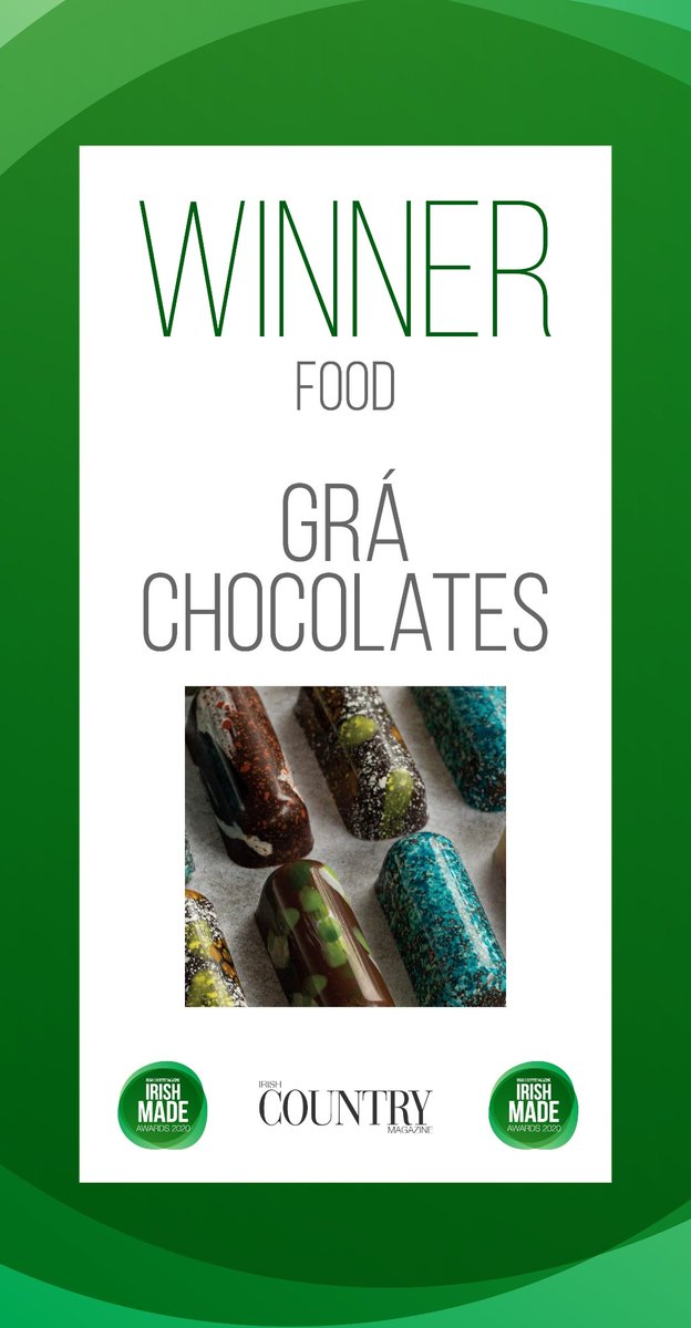 gra_chocolates's tweet photo. Had some amazing news this morning ♡ Grá is the winner of the Irish Made Food Category ♡ thanks so much for all of your support and to anyone that voted ♡ le grá Gráinne xx 
@IrishCountryMag https://t.co/Tem7MEIQae