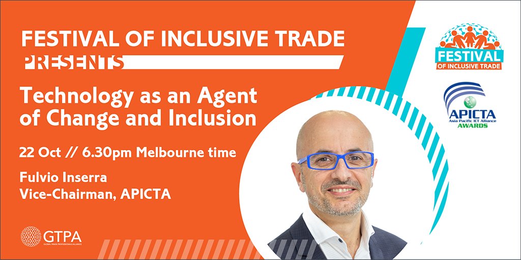 #Tech can be a powerful agent of change and #inclusion. Join the conversation at the Festival of Inclusive Trade. Register online: tinyurl.com/y6ybebuv <a href="/GTPAlliance/">GTPA</a> <a href="/fulv_mastermind/">Fulvio Inserra</a> #FutureTech #Tech4Good