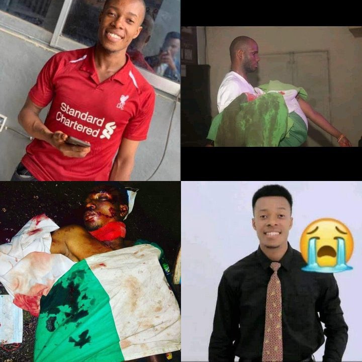 ManUtdInPidgin's tweet photo. Rest In Peace Anthony Okechukwu 

You Be Hero 🙏🏾 💔

#EndSars #LekkiGenocide #LekkiMassacre 🇳🇬 🩸#LekkiTollGate #BlackTuesdayNigeria https://t.co/pMfzRiZDDx