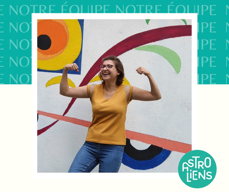 Coucou, je suis Gaëlle la plus vieille Astrojedi et la Reine Mère des services civiques de notre équipe. Élue pour la 20ème année consécutive la plus bordélique du bureau, ma table est souvent la plus étalée. Je fais souvent rire mes collègues à mes dépends pour mes maladresses.