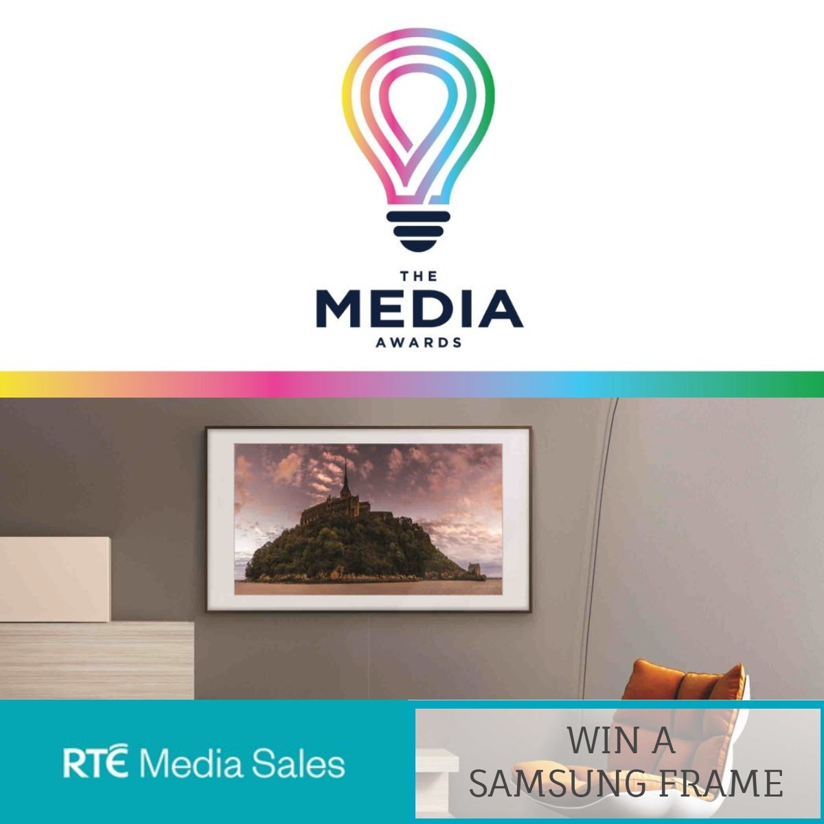 We're so happy to be supporting #mediaawards20 to celebrate excellence in the media industry! As part of our support we want to give an opportunity to win a Samsung Frame TV. To be in with a chance to win Follow @RTÉMediaSales and like this tweet. @mediaawards2020
