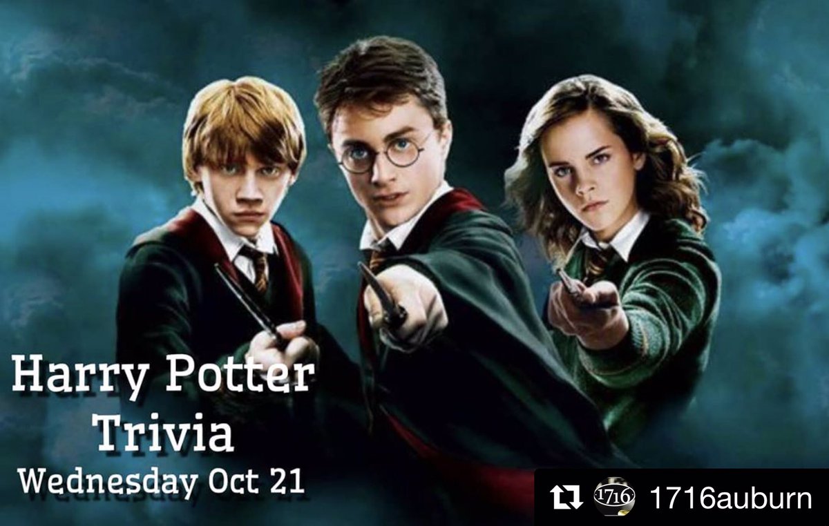 TONIGHT at 17-16, test your Harry Potter knowledge with theme trivia! <a href="/1716_Auburn/">17-16</a>