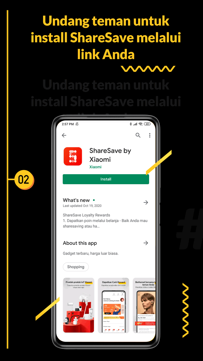 ShareSavebyMi's tweet photo. Bersiaplah sepenuhnya bersama ShareSave
* Mulai 15 Oktober
1. Install aplikasi dan dapatkan tautan unik
2. Undang teman untuk install ShareSave melalui link Anda
* Mulai 27 Oktober
3. Mulai 27 Okt, setiap orang rujukan Anda beli POCO X3 NFC, Anda dapat reward.
#POCOcult https://t.co/5bnByhtnmz