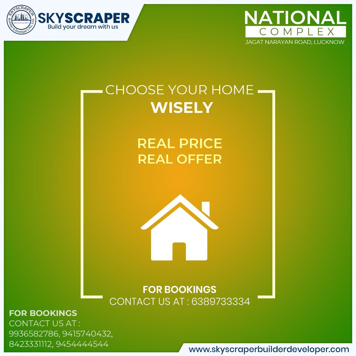 skyscraperltd's tweet photo. Make sure you take a look at the track record of Developer before selecting your home .
✔ Located at Jagat Narayan Road , Lucknow
Contact us : 6389733334
9415021924
#lucknowbuilders #flats #newhome https://t.co/pwFLTKiBaN
