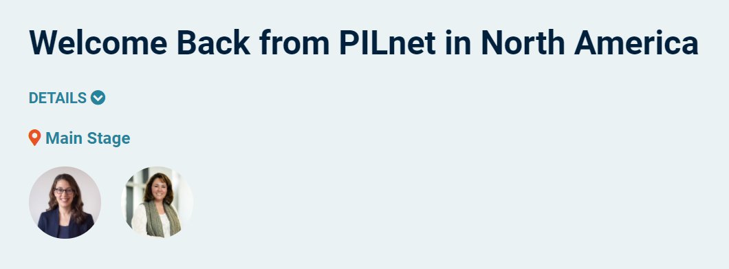 Welcome back to our partners in North and South America! Coming up today: evolving collaborations from 2019 #PILnetGlobalForum to protect #refugees and others #forciblydisplaced and #childrensrights, Spark Talks from @leilanifarha and @IsaauPanama. Follow us here for highlights! https://t.co/EXXuFuTUcA