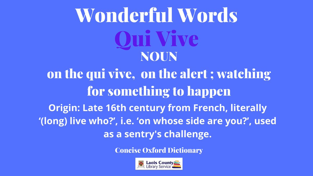 LaoisLibraries's tweet image. This year while waiting for announcement after announcement , waiting for figures to be announced and changing restrictions it seems that we have all been constantly on the qui vive and it is exhausting 😴 Stay safe everyone
 #wonderfulwords #staysafe #onalert #librariesireland