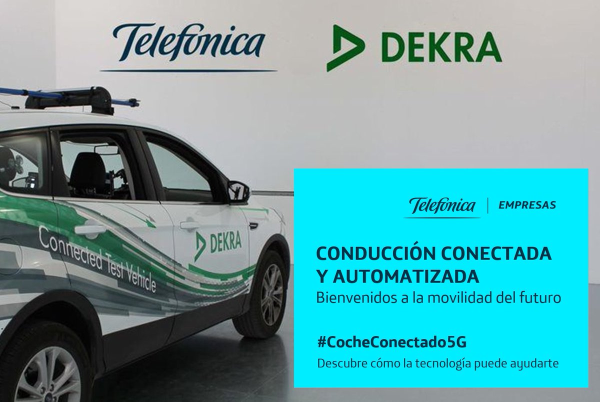 TE_GranEmpresa's tweet photo. #TelefónicaEmpresas y @DEKRA_Test_Cert ofrecen a las empresas el laboratorio i+d más avanzado de Europa para #conducciónconectada
📅 29-oct 16:30. Conéctate al evento en el que podrás conocer todo lo que podemos ofrecer.
Registro 👉 https://t.co/W18rtZj78t
#CocheConectado5G https://t.co/fs6ekpeYht
