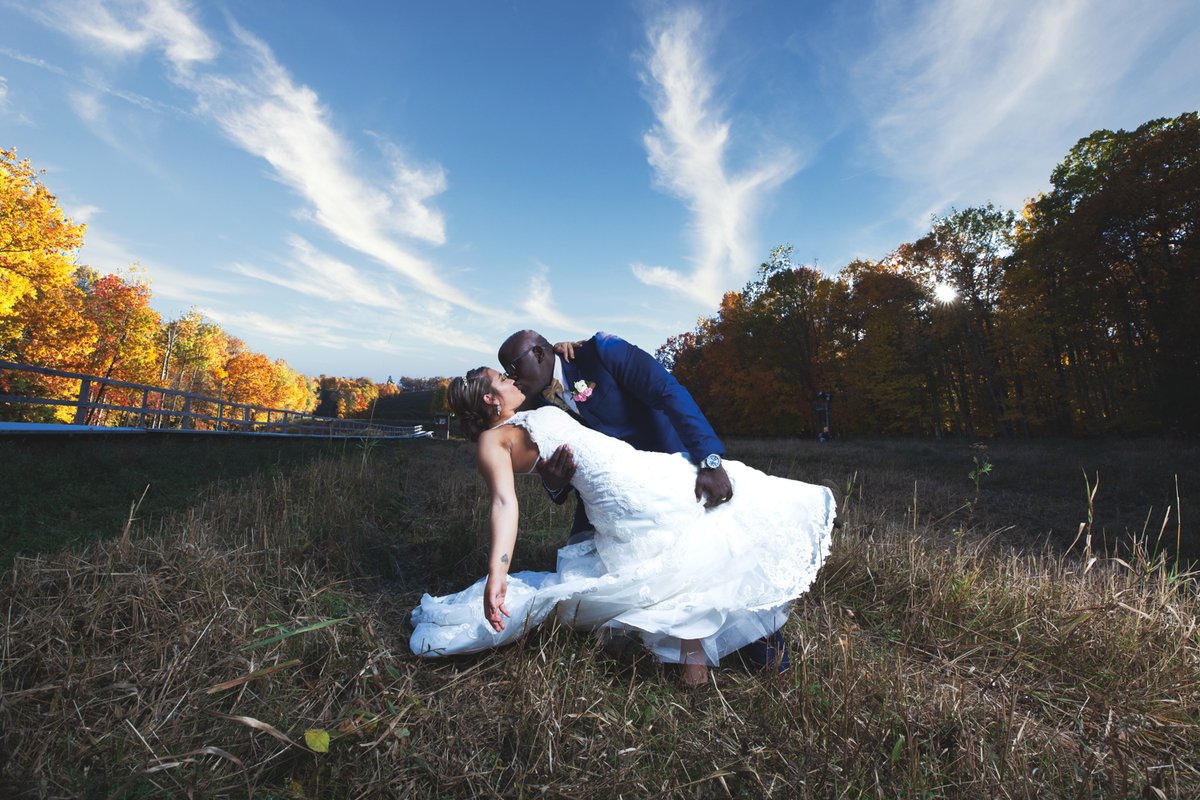 🧡🍁🧡 We love how in love Sammy &amp; Terry were on their amazing fall wedding day!
📷 <a href="/Fornearphoto/">Fornear Photo</a>
.
.
.
#wisconsinbride #northwoodswedding #weddingphotographer #photographer #wausauwedding