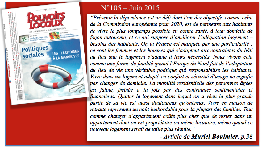 PouvoirsLocaux's tweet photo. ✒️#Extraitdelecture #PouvoirsLocaux n°105 – 2015. Article de Muriel Boulmier „La dépendance : défis à court et à long terme“
#rétrospective #Santé #Vieillissement #Dépendance
📚→ Toute la collection sur -> : https://t.co/iAITHxjamc
@MurielBoulmier @MinSoliSante https://t.co/YOO98LJTBP
