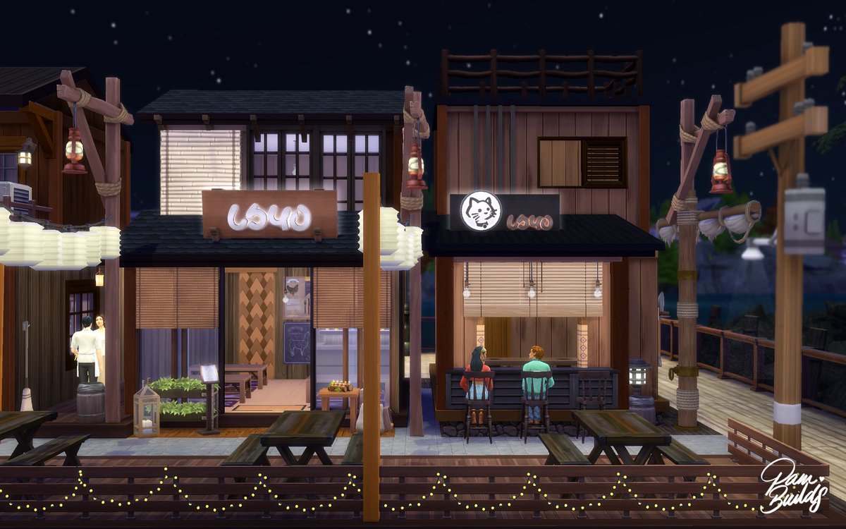 pambuilds's tweet photo. Japanese Food Street 🍜

Most definitely inspired by the upcoming EP🤣I’m so excited for the japan build items, and also to build winter resorts! 

#ShowUsYourBuilds #TheSims #Sims4 https://t.co/WaFMHume1o