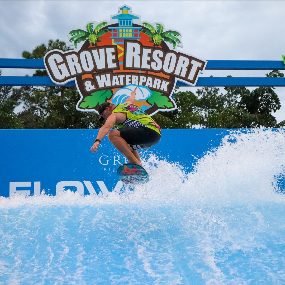 TheGroveResort's tweet photo. Great morning for our Pro Flow Session! 🌊
.
.
#waterpark #surfari #surfing #thegroveresort #orlando #flowriderdouble #flowrider #surfsimulator #proflow https://t.co/GqS55pcRek