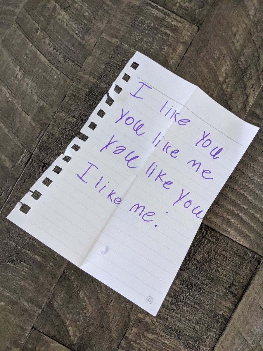 There's always room for more positivity in the world. Love my 6 year old that penned this gem! 😁 #TeamLong #ShineLikeSable