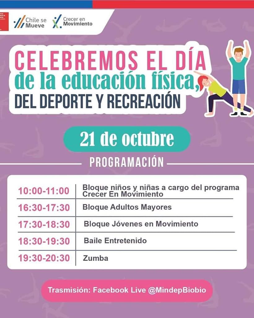 Conmemoración Día de la Educación Física, del Deporte y Recreación. 

✓Con una programación especial del Ministerio del Deporte
