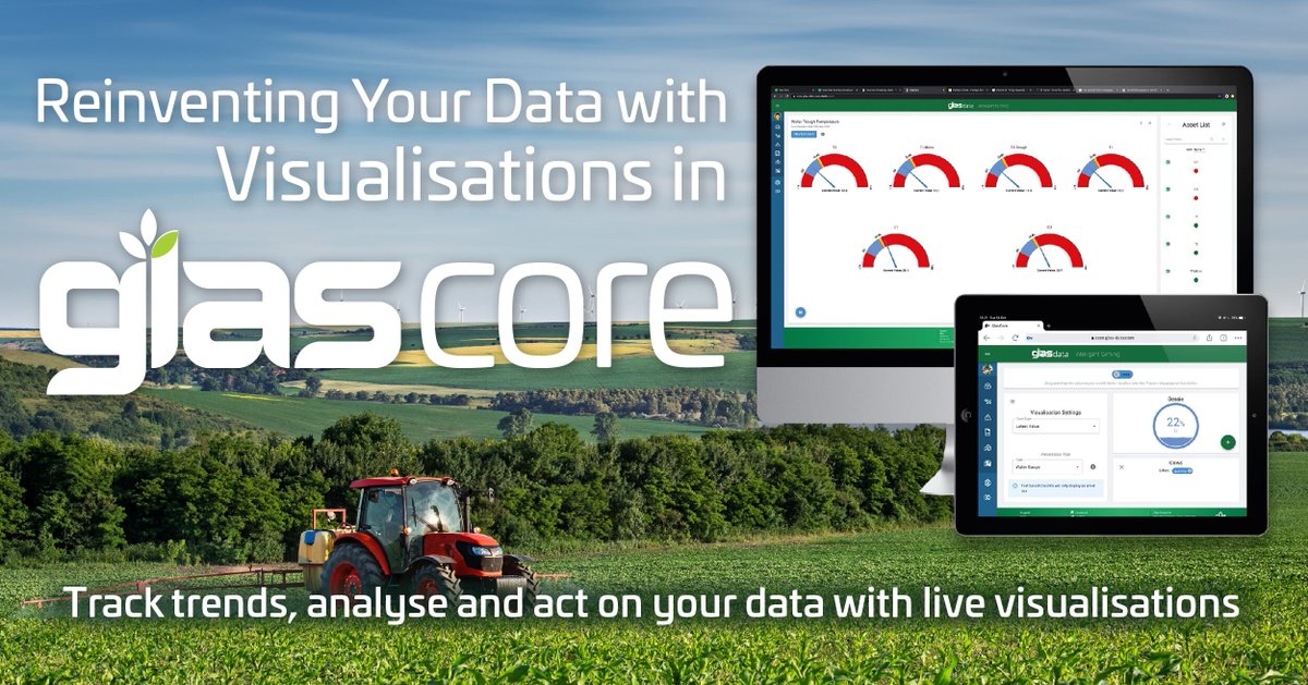 GlasData's tweet photo. With GlasCore, create edit and view your data with our latest Visualisations tool, and run your business effectively and confidently from home.📊

#GlasData #GlasCore #Sensors #Agriculture #AgriTech #FarmingUK #SmartAgriculture #Technology #Farm #Agribusiness #InternetofThings https://t.co/NMSgVLE2LE
