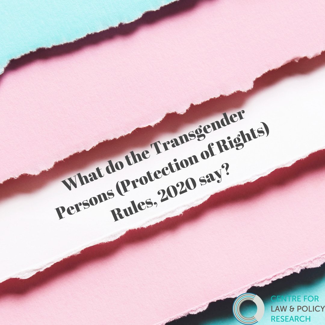 CLPRtrust's tweet photo. Here is our latest blog where @almasshaikh94 critically analyses the Transgender Persons (Protection of Rights) Rules 2020 released in September 2020.
Link to the blog post: https://t.co/D76W9AJrq0
#Transrights #TransRules https://t.co/m58s6xDnol