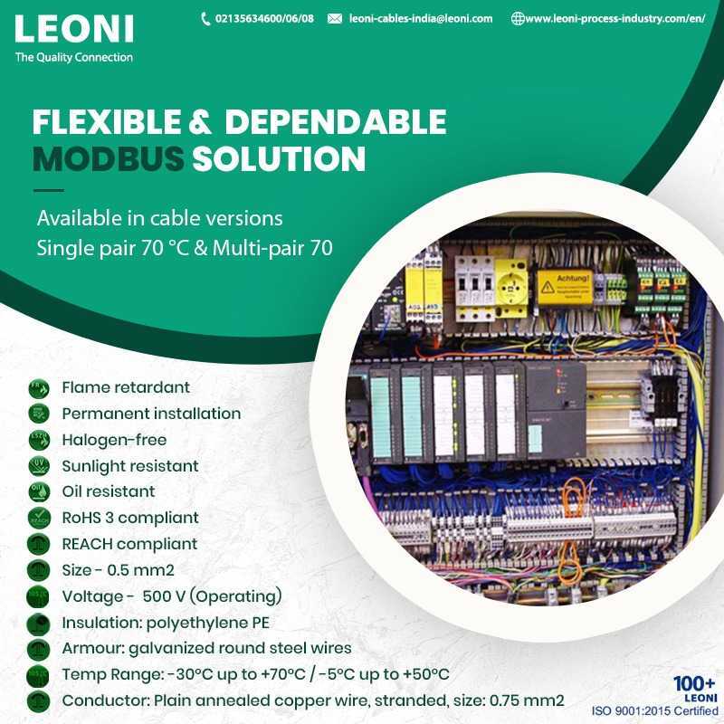 Leoni_Cables's tweet photo. Owing to affluent industry practices, LEONI India is offering a broad series of RS485 #Modbus Cable Solution for various key applications with multiple alternatives available.
To know more reach us at https://t.co/OmjuB875Gr
..
#Modbuscables #WiresandCables #instrumentationcable https://t.co/HByk8Gp2gE