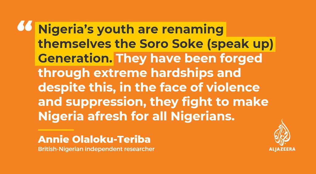  #EndSARS  ’s abuse reflects the moral bankruptcy of the system the corrupt Nigerian ruling elite has put in place —  #AJOpinion, by  @annie_etc_
